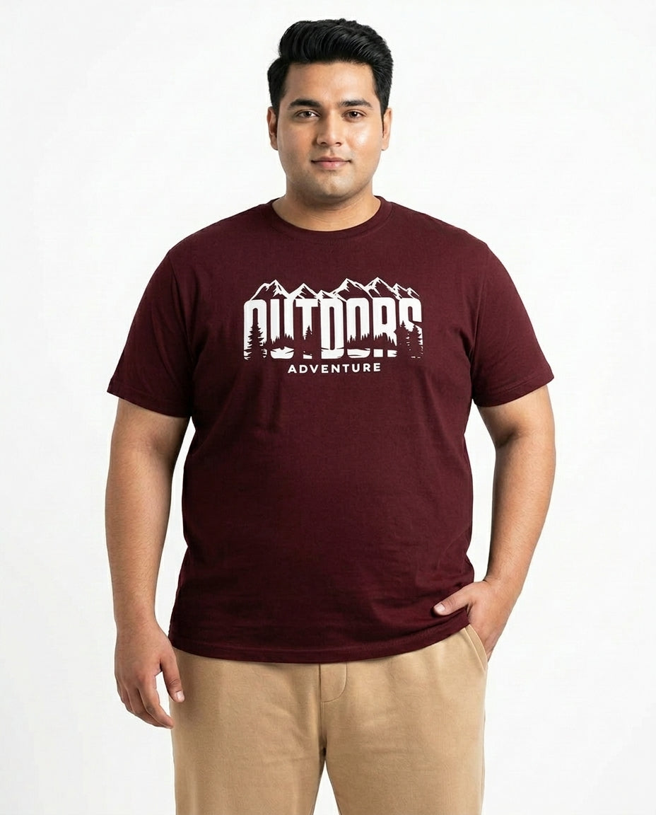 Outdoor Adventure Plus Size Men Premium Tee