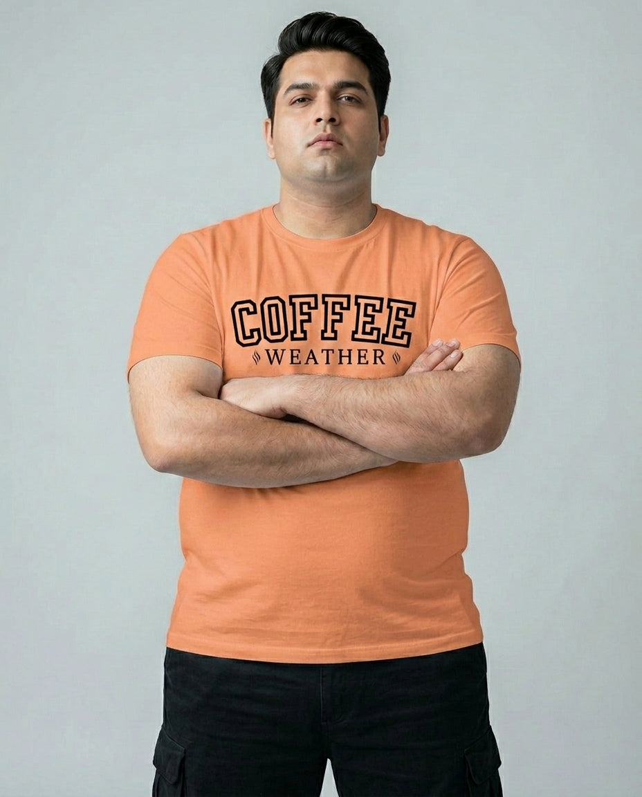 Coffee Weather Plus Size Men Premium Tee