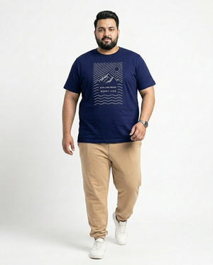 Explore More Worry Less Plus Size Men Premium Tee