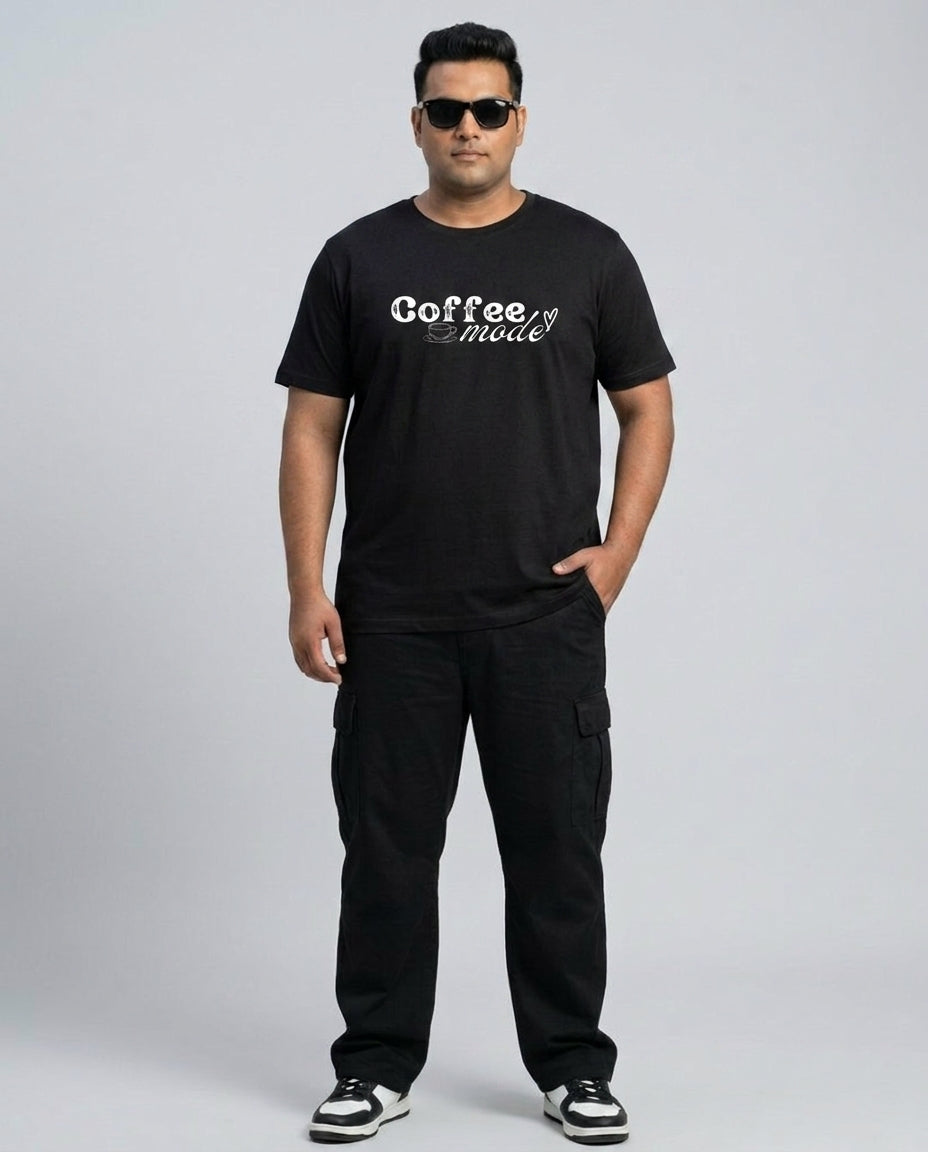 Coffee Mode Plus Size Men Premium Tee