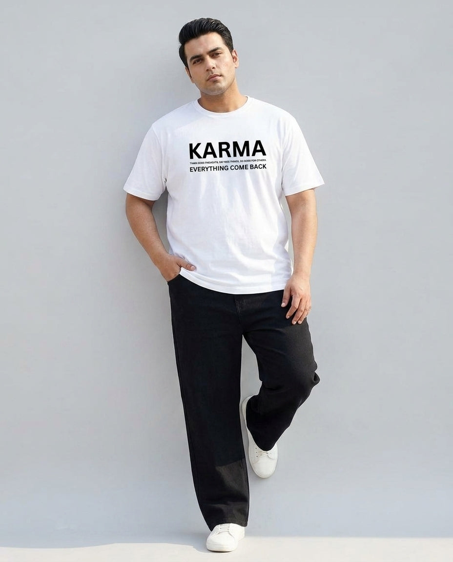 Karma Plus Size Men Premium Tee