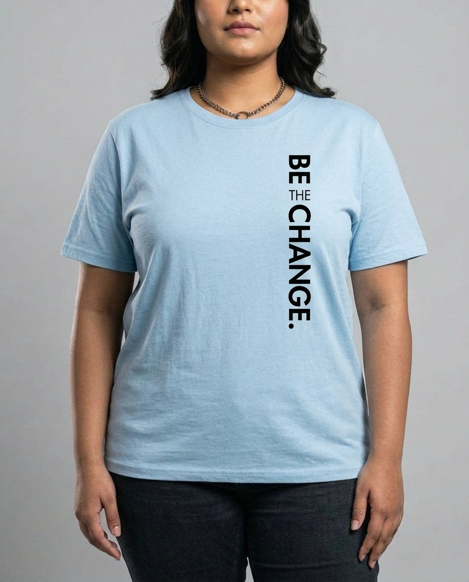 Be The Change Plus Size Women Premium Tee