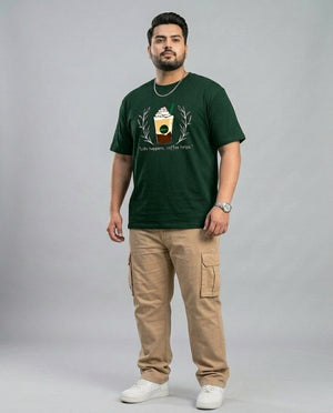 Life Happens, Coffee Helps Plus Size Men Premium Tee