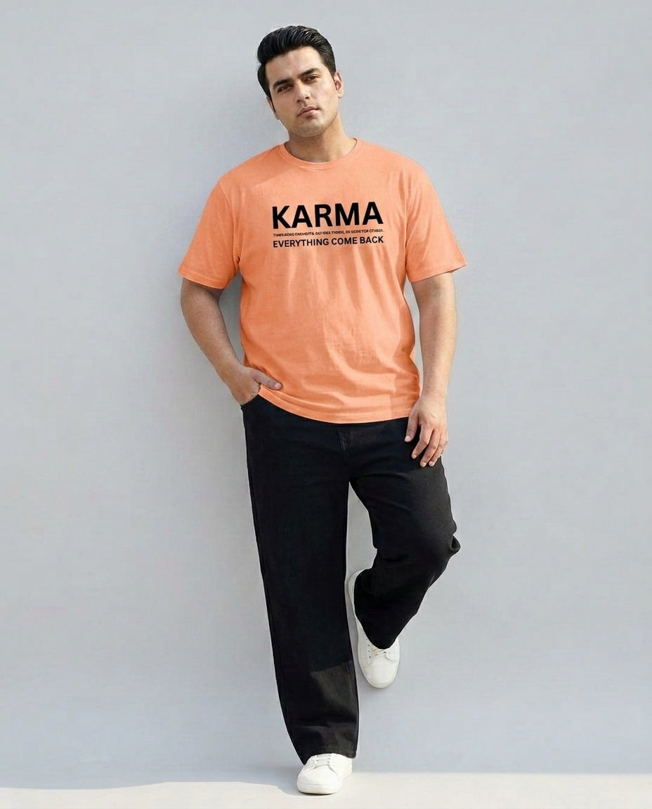 Karma Plus Size Men Premium Tee