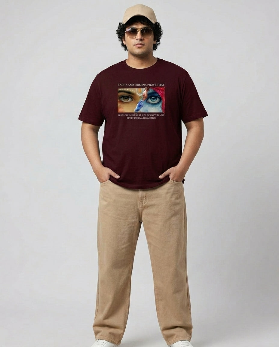 Radha Krishna Plus Size Men Premium Tee