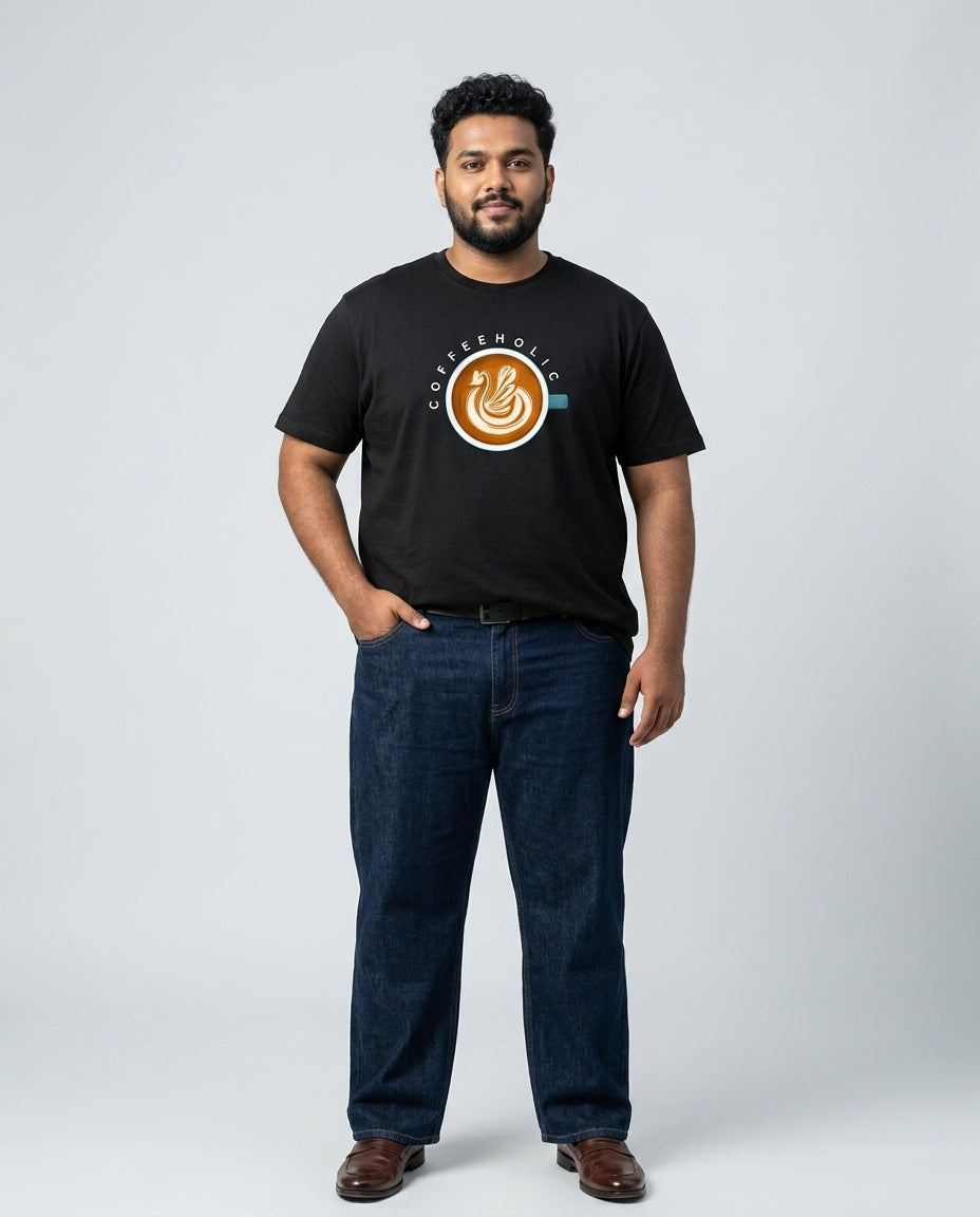 Coffeeholic Plus Size Men Premium Tee