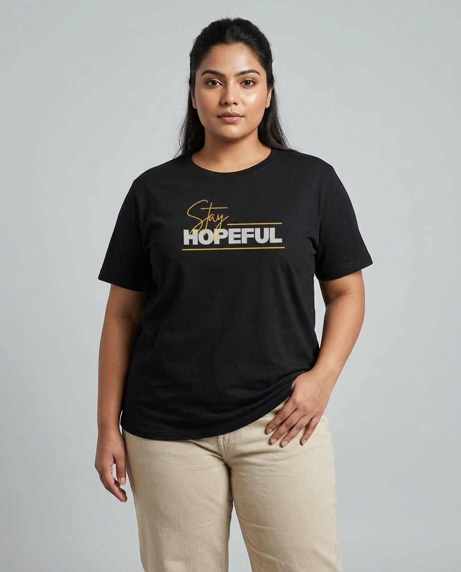 Stay Hopeful Plus Size Women Premium Tee