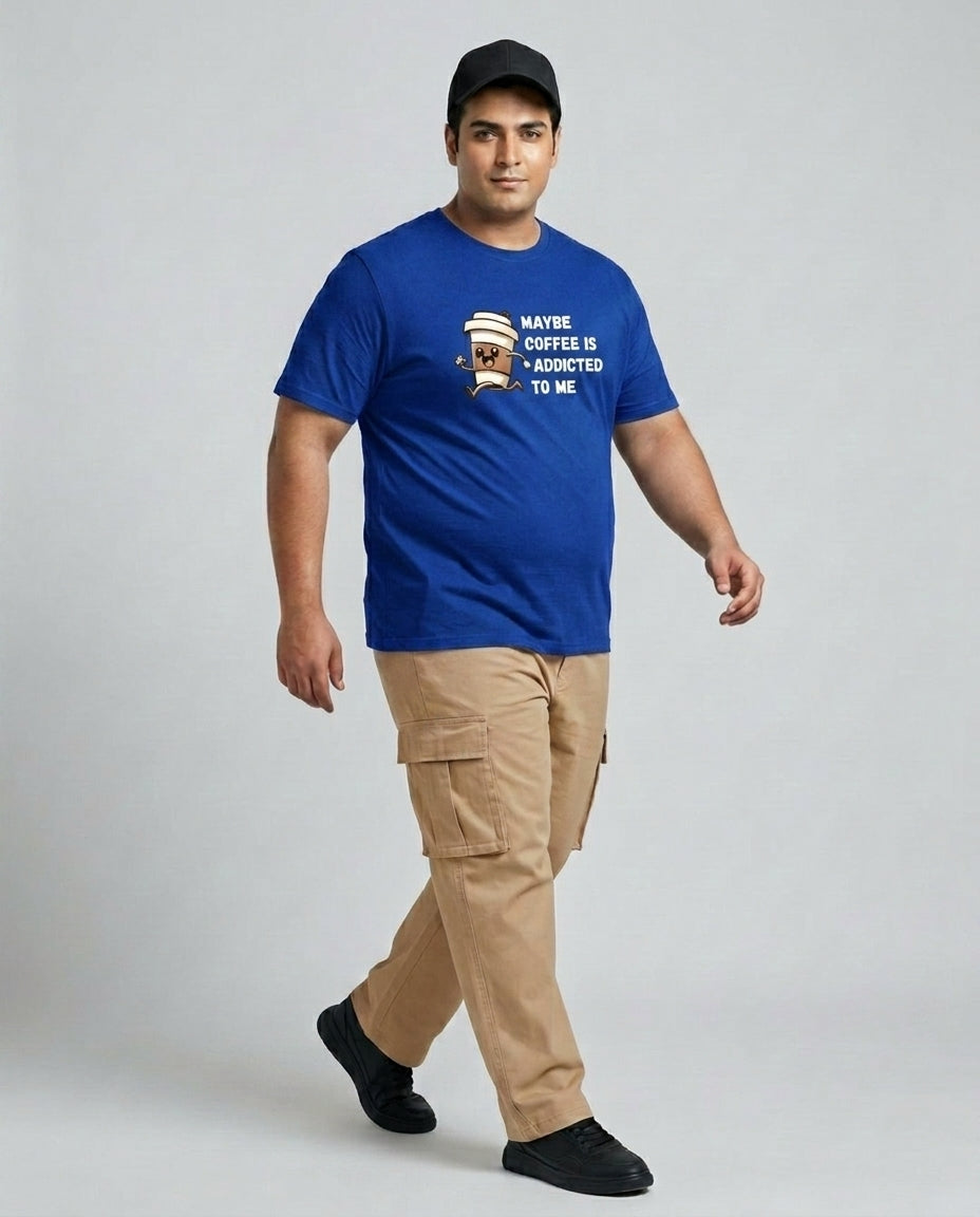 May Be Coffee Is Addicted To Me Plus Size Men Premium Tee
