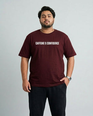 Caffeine & Confidence Plus Size Men Premium Tee