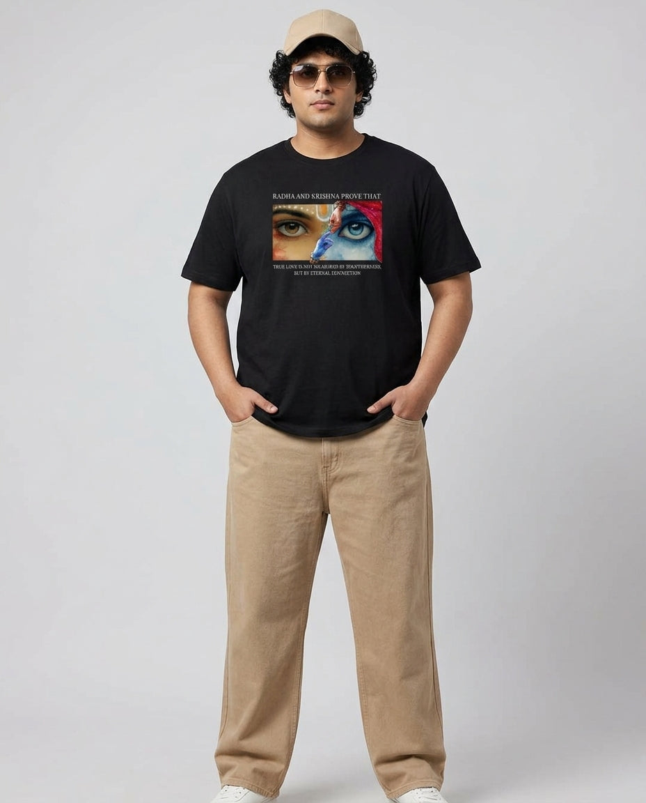 Radha Krishna Plus Size Men Premium Tee