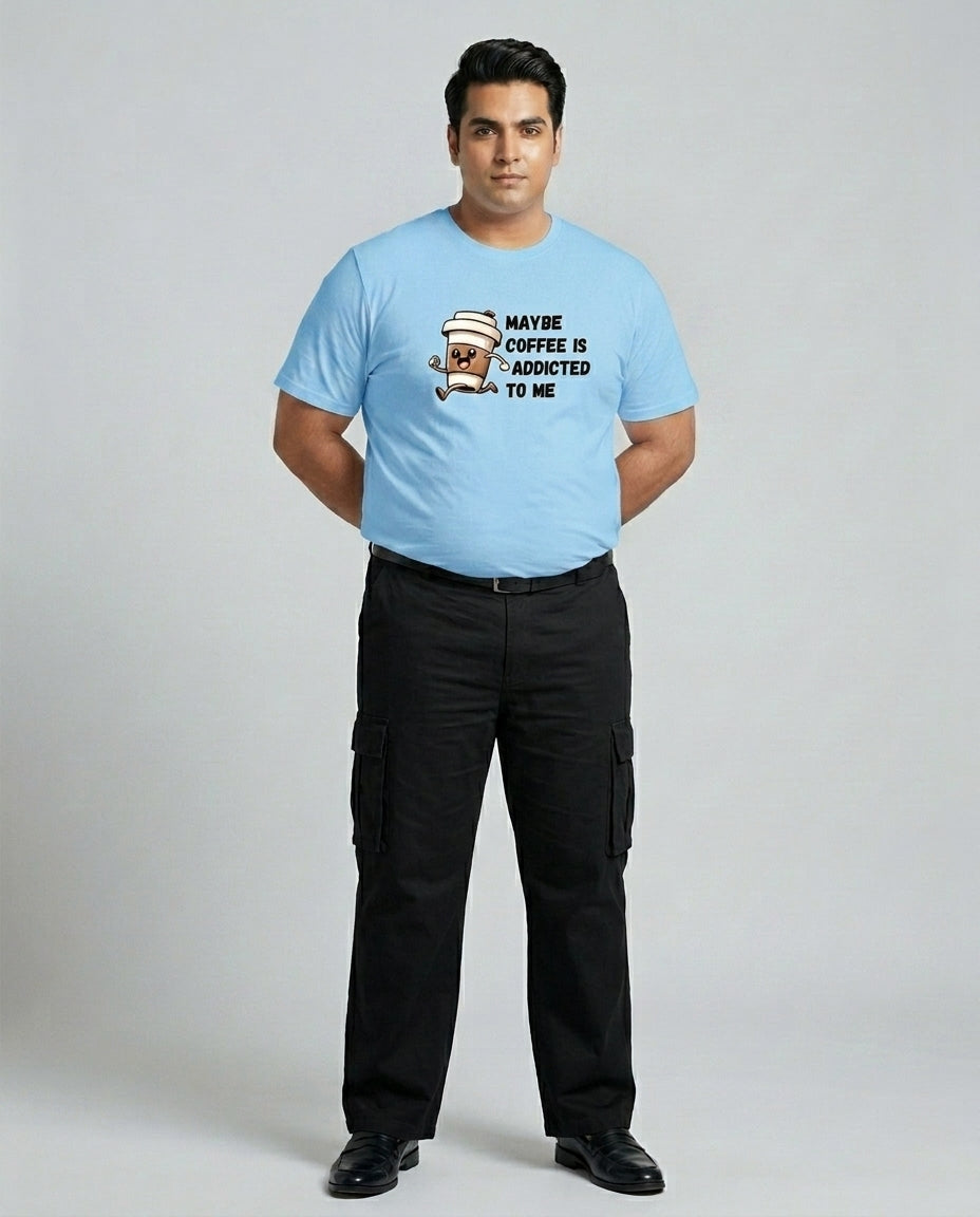 May Be Coffee Is Addicted To Me Plus Size Men Premium Tee