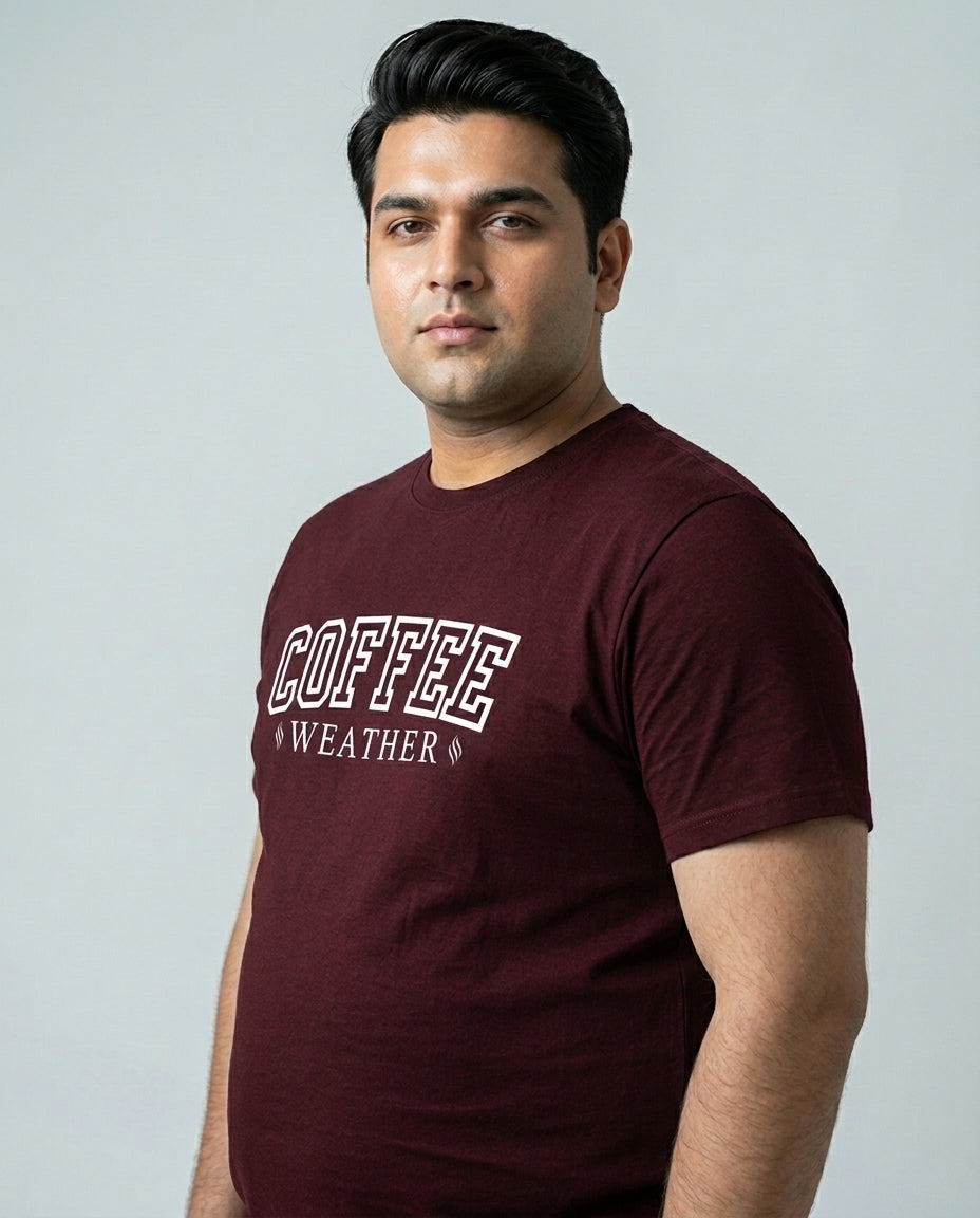 Coffee Weather Plus Size Men Premium Tee
