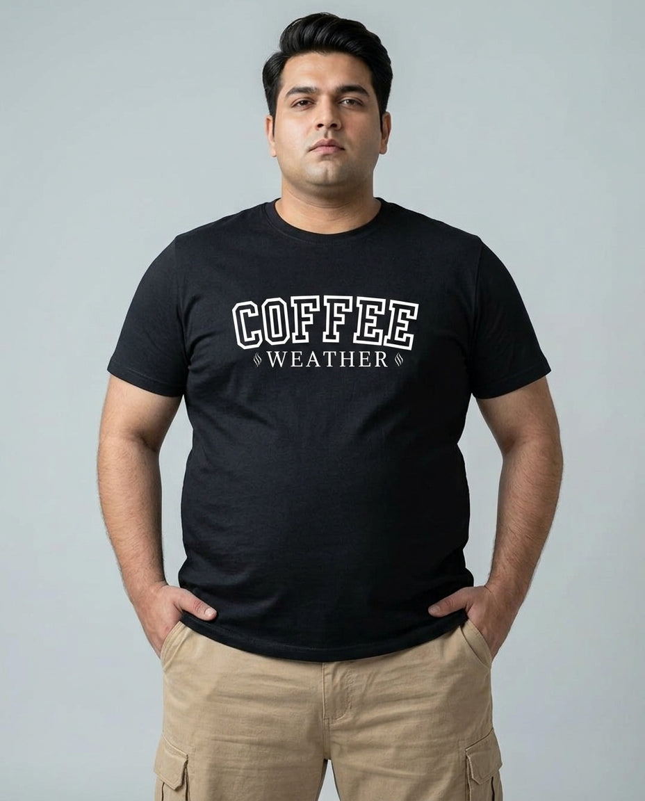 Coffee Weather Plus Size Men Premium Tee