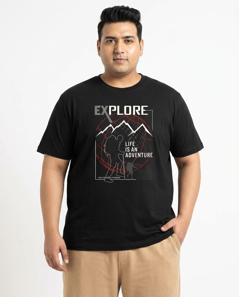 Life Is An Adventure Plus Size Men Premium Tee