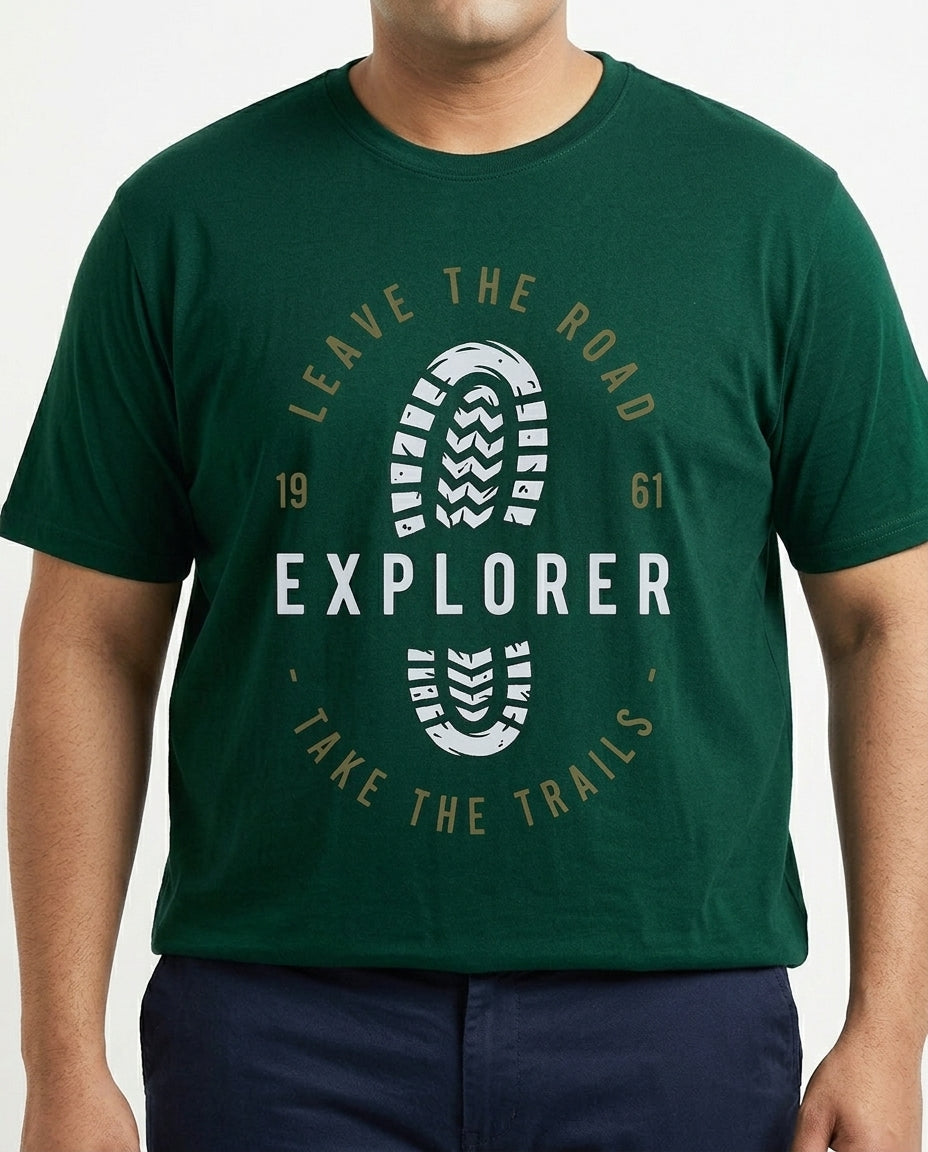 Explorer Foot Plus Size Men Premium Tee