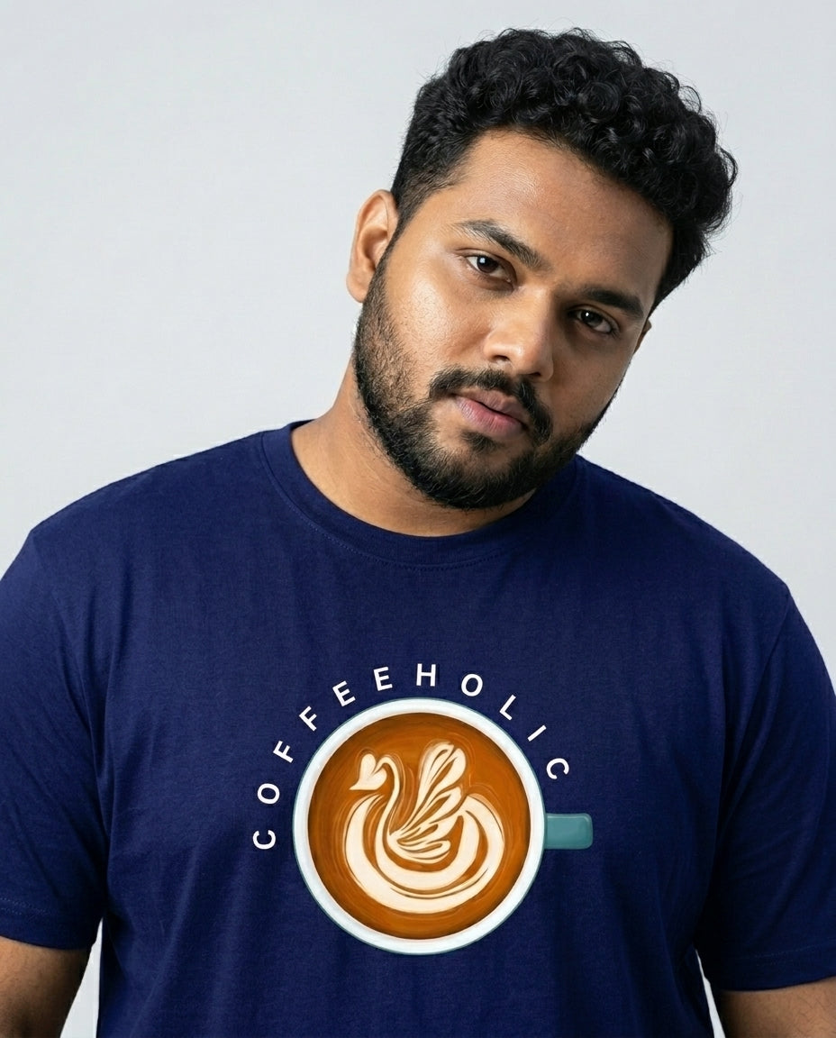 Coffeeholic Plus Size Men Premium Tee
