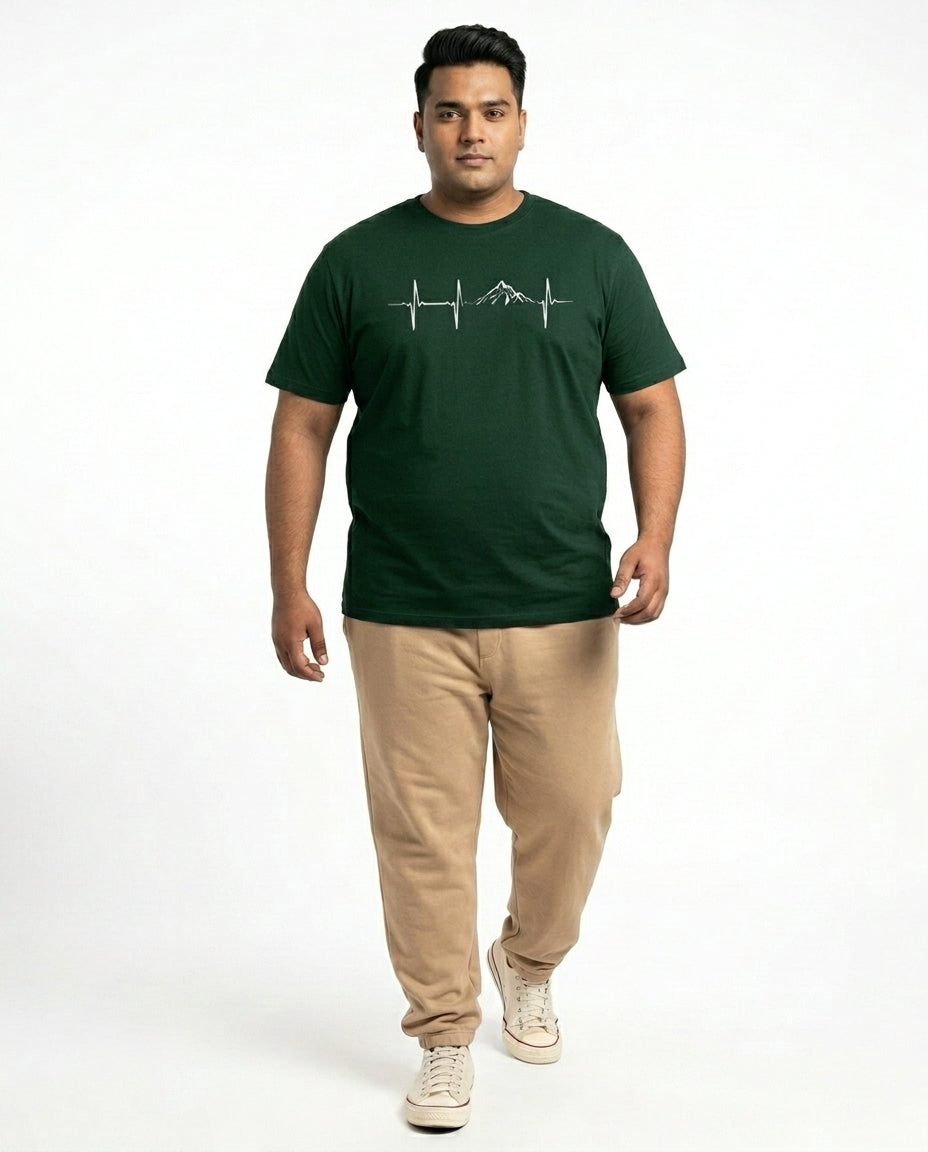 Mountain Pulse Plus Size Men Premium Tee