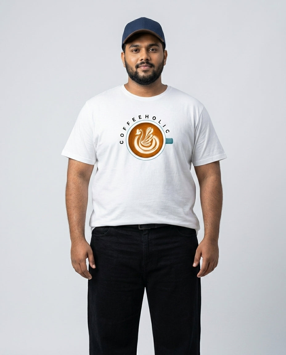 Coffeeholic Plus Size Men Premium Tee