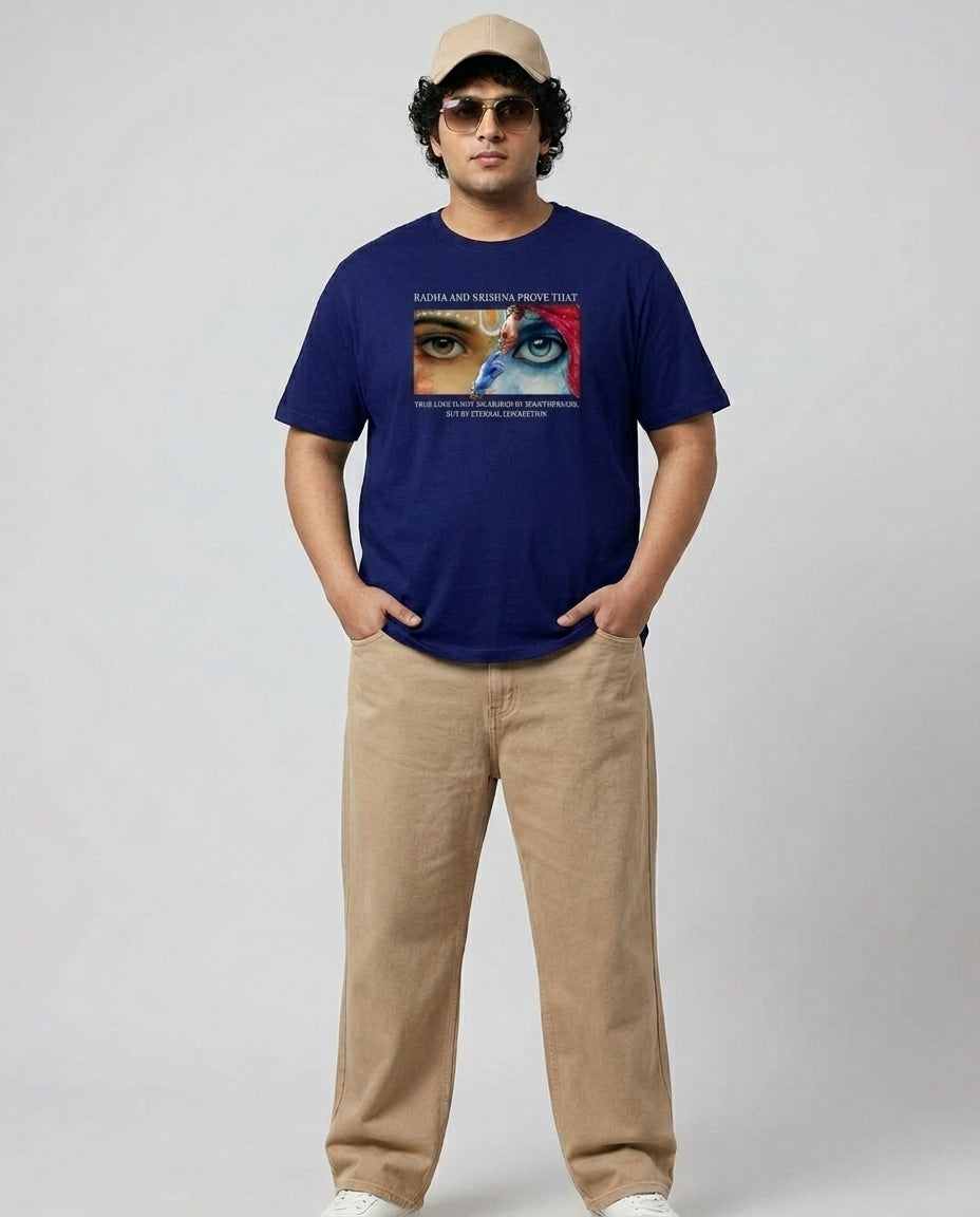 Radha Krishna Plus Size Men Premium Tee