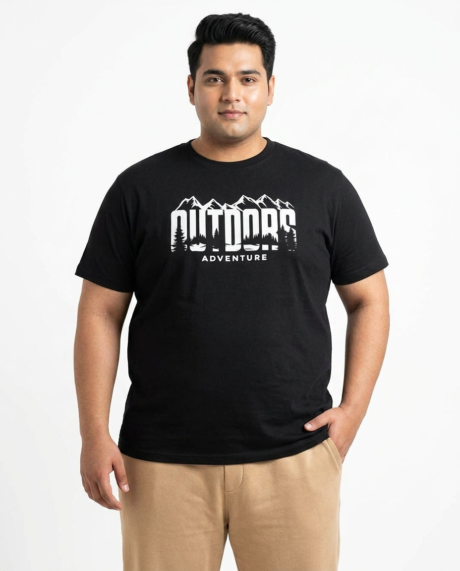 Outdoor Adventure Plus Size Men Premium Tee