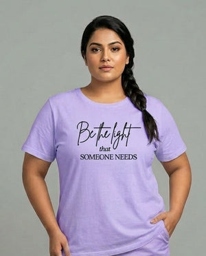 Be The Light Plus Size Women Premium Tee