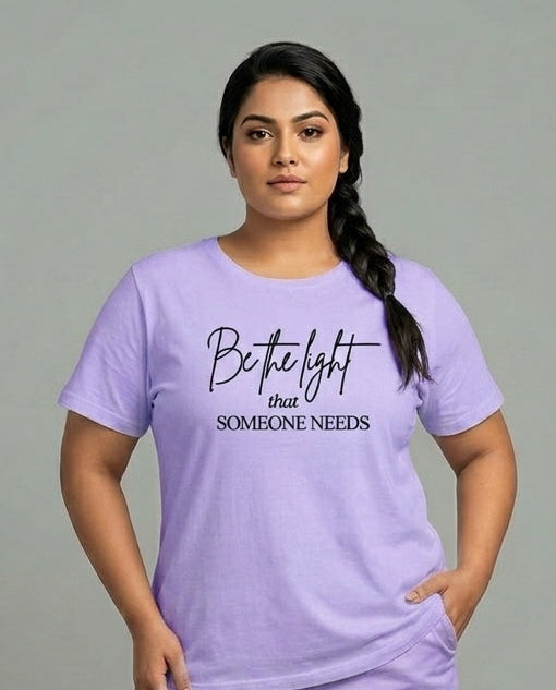 Be The Light Plus Size Women Premium Tee