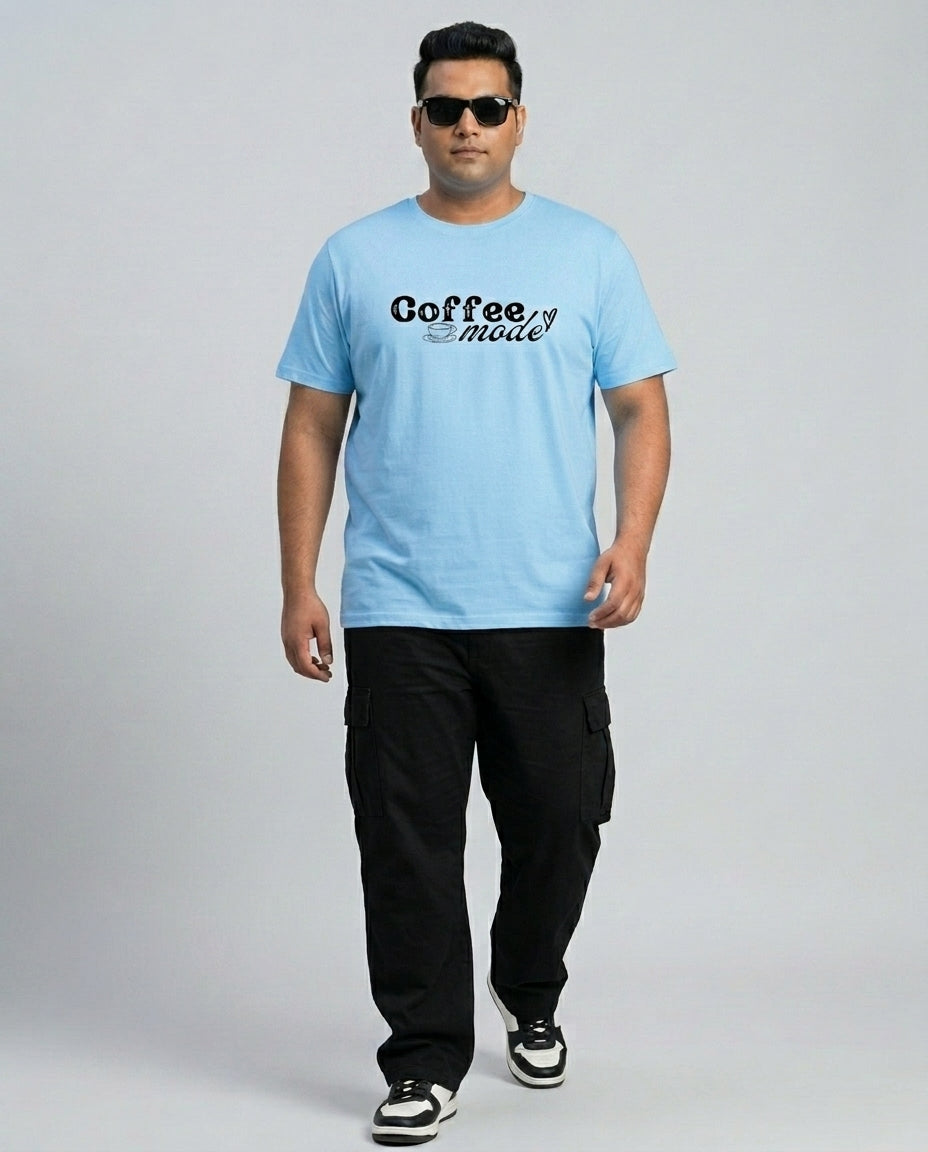 Coffee Mode Plus Size Men Premium Tee