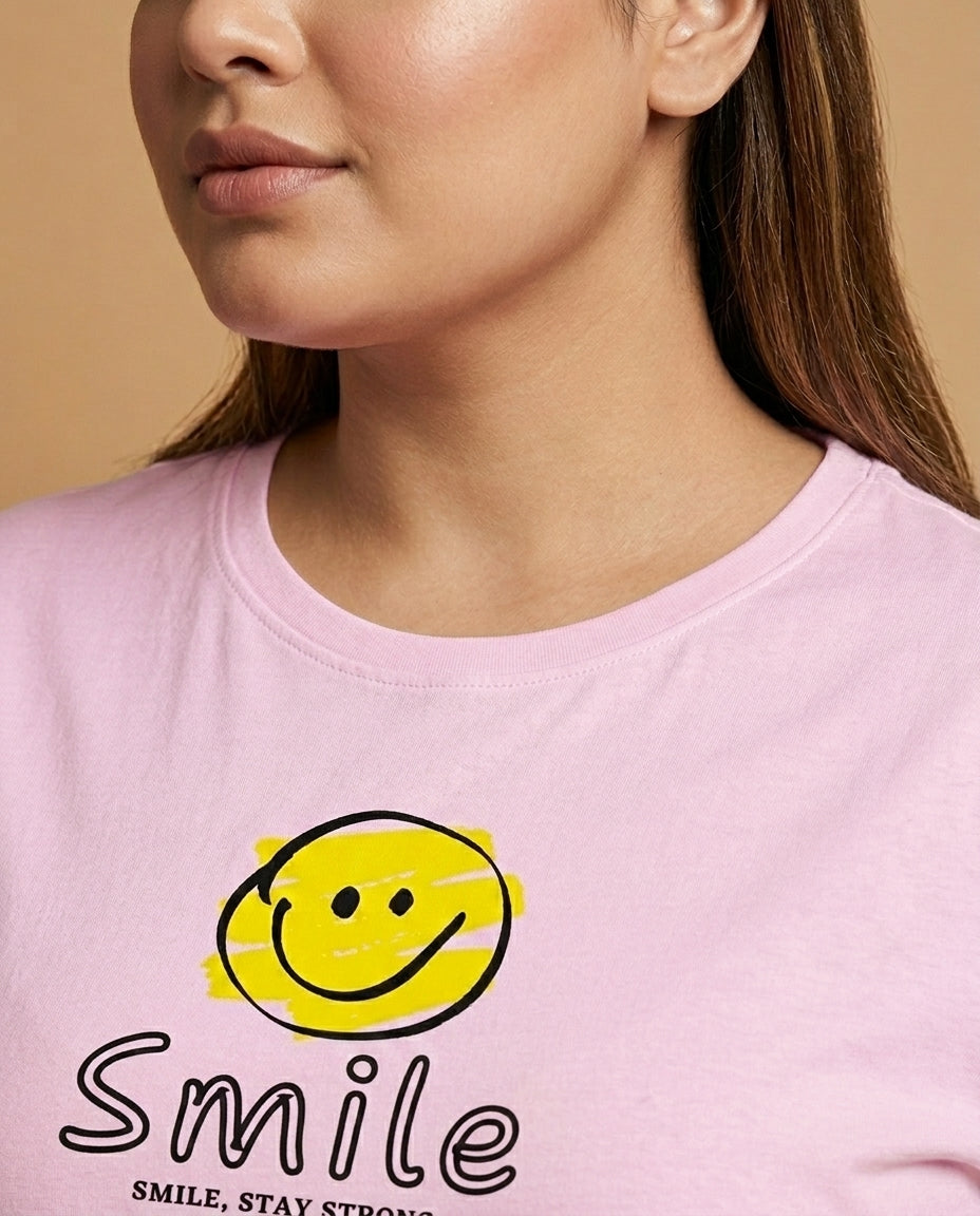 Smile Plus Size Women Premium Tee
