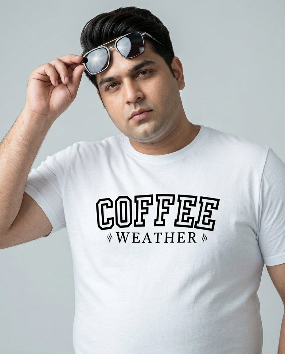 Coffee Weather Plus Size Men Premium Tee