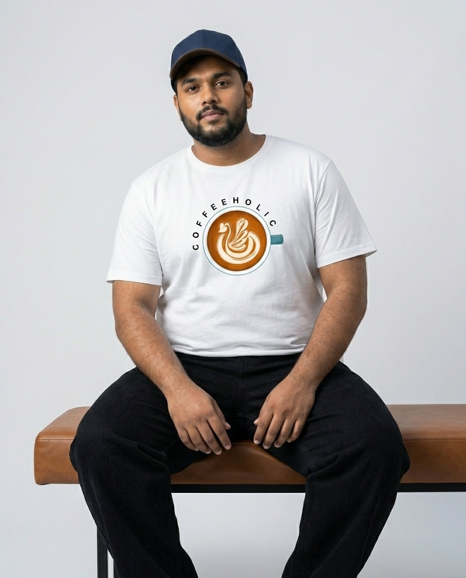 Coffeeholic Plus Size Men Premium Tee
