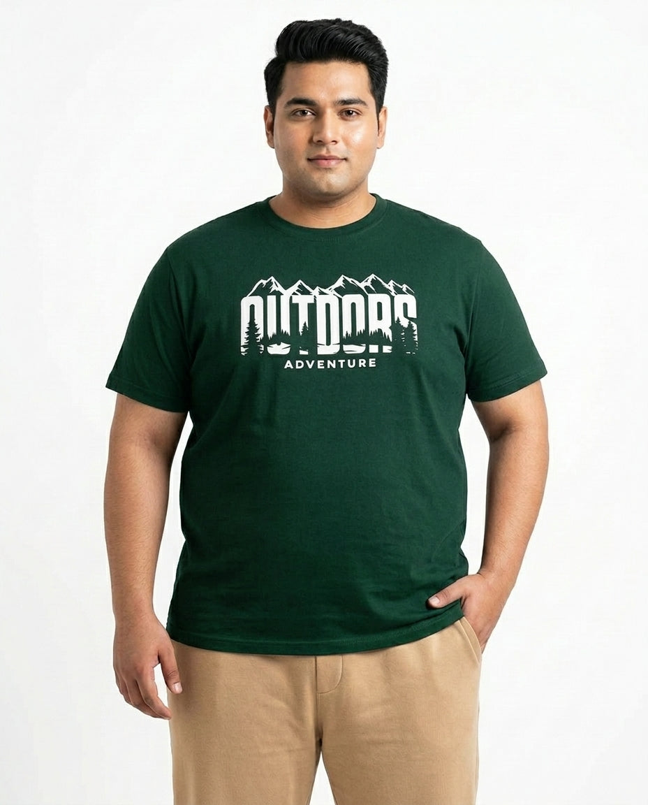 Outdoor Adventure Plus Size Men Premium Tee