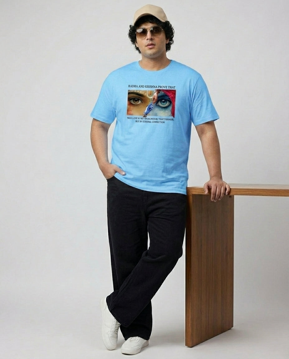 Radha Krishna Plus Size Men Premium Tee