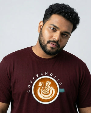 Coffeeholic Plus Size Men Premium Tee