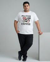 Staying Alive Coffee Plus Size Men Premium Tee