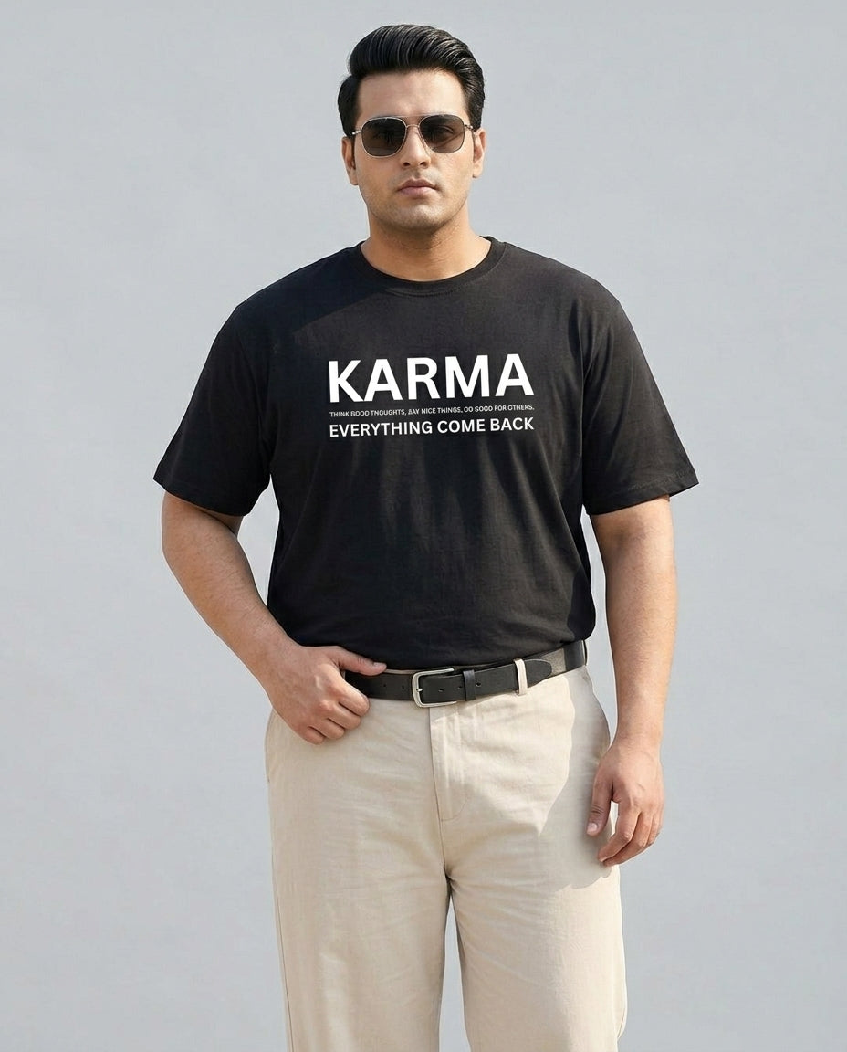 Karma Plus Size Men Premium Tee