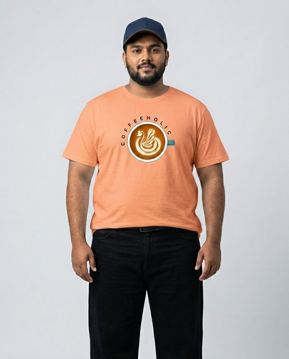 Coffeeholic Plus Size Men Premium Tee
