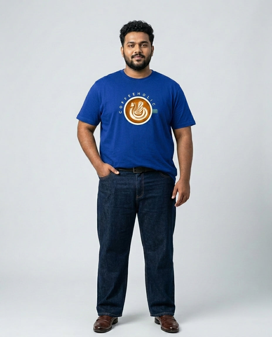 Coffeeholic Plus Size Men Premium Tee