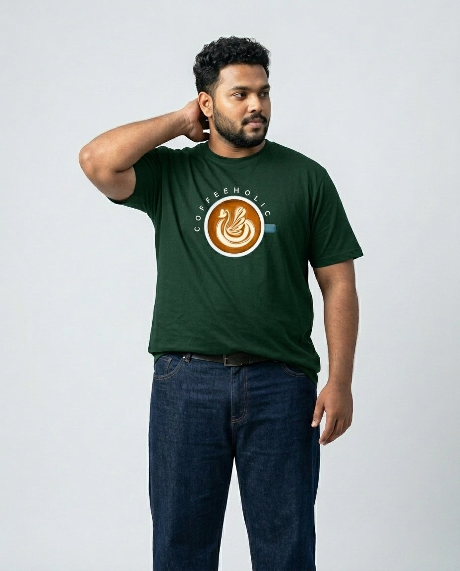 Coffeeholic Plus Size Men Premium Tee