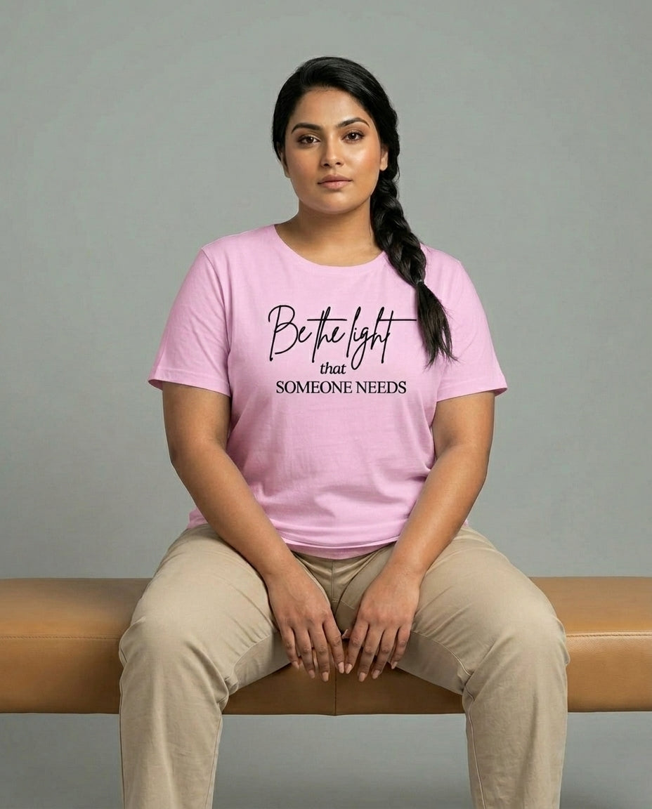 Be The Light Plus Size Women Premium Tee