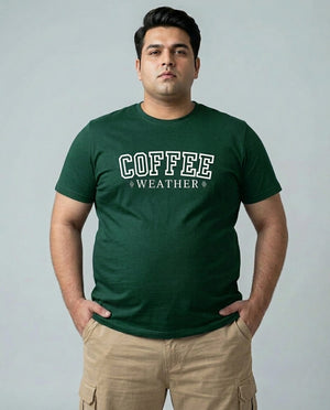 Coffee Weather Plus Size Men Premium Tee