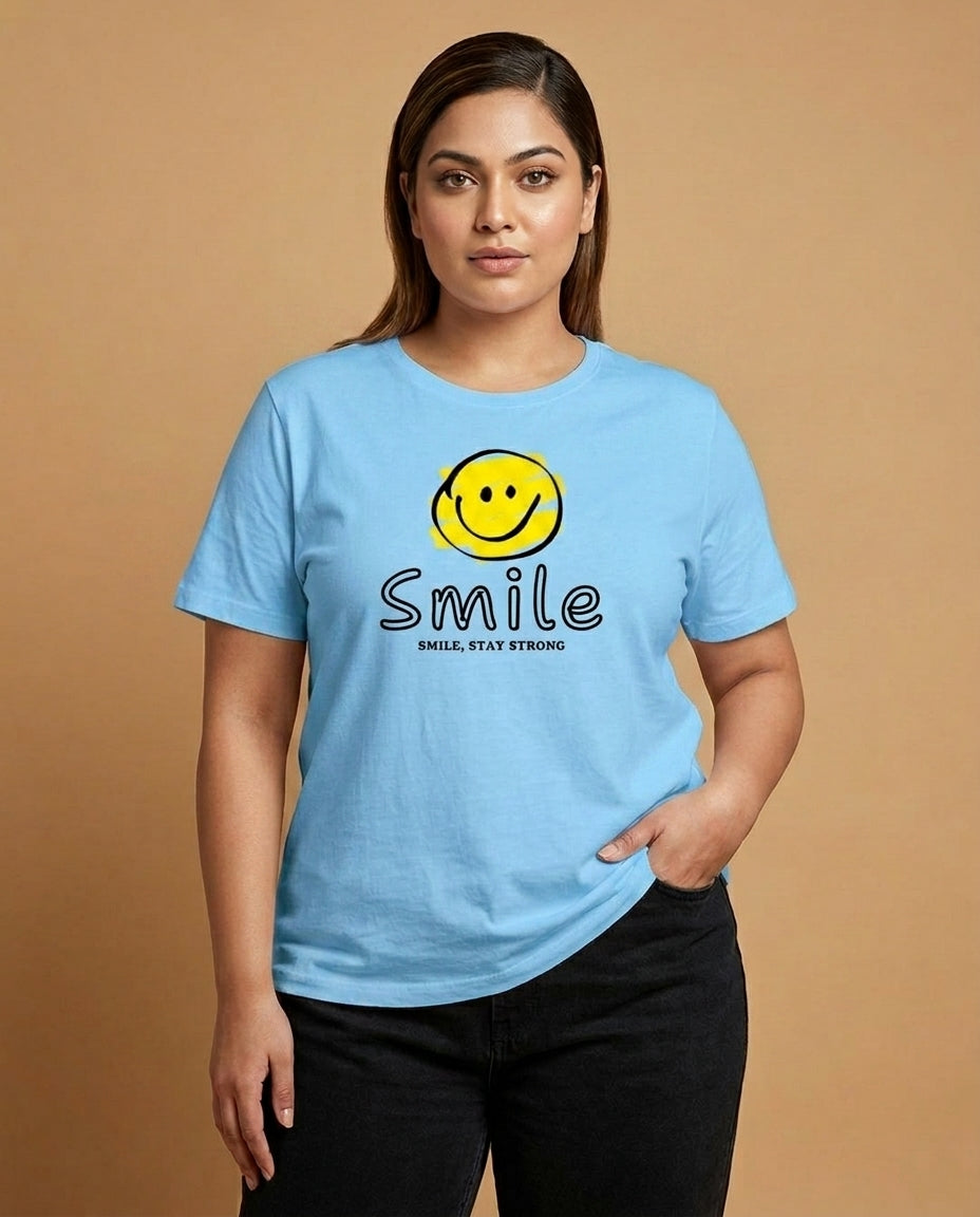 Smile Plus Size Women Premium Tee