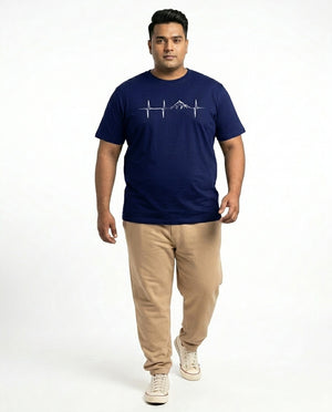 Mountain Pulse Plus Size Men Premium Tee