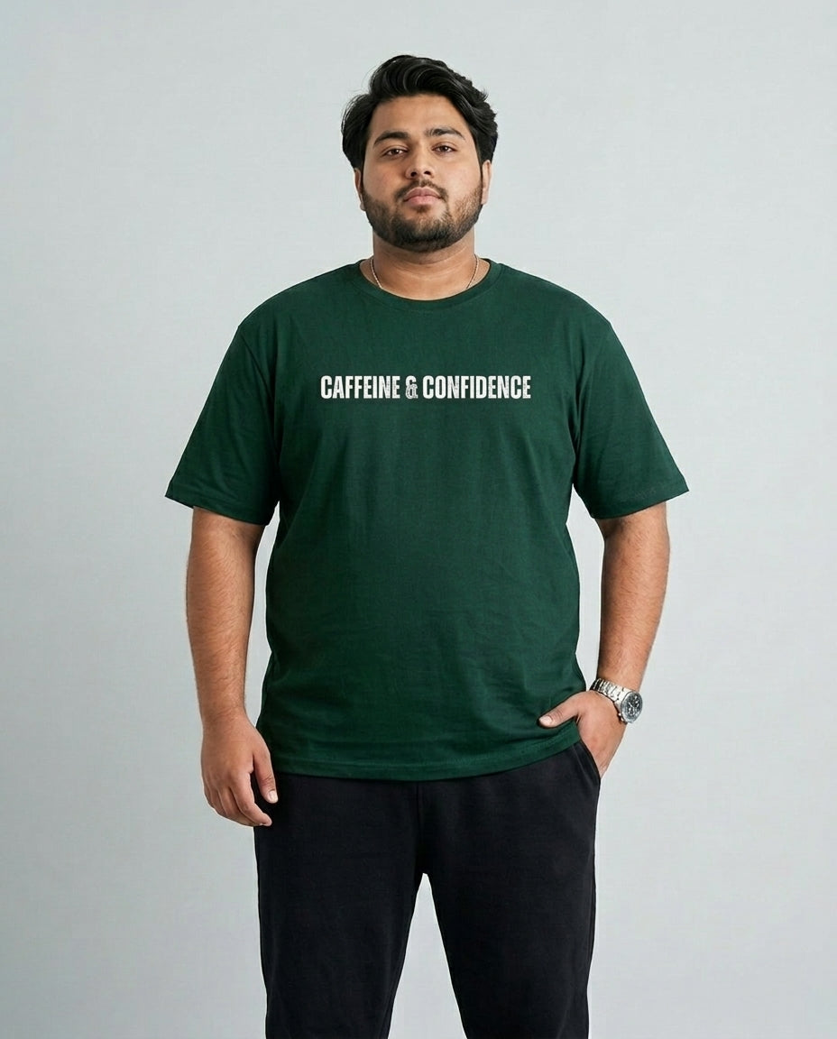 Caffeine & Confidence Plus Size Men Premium Tee