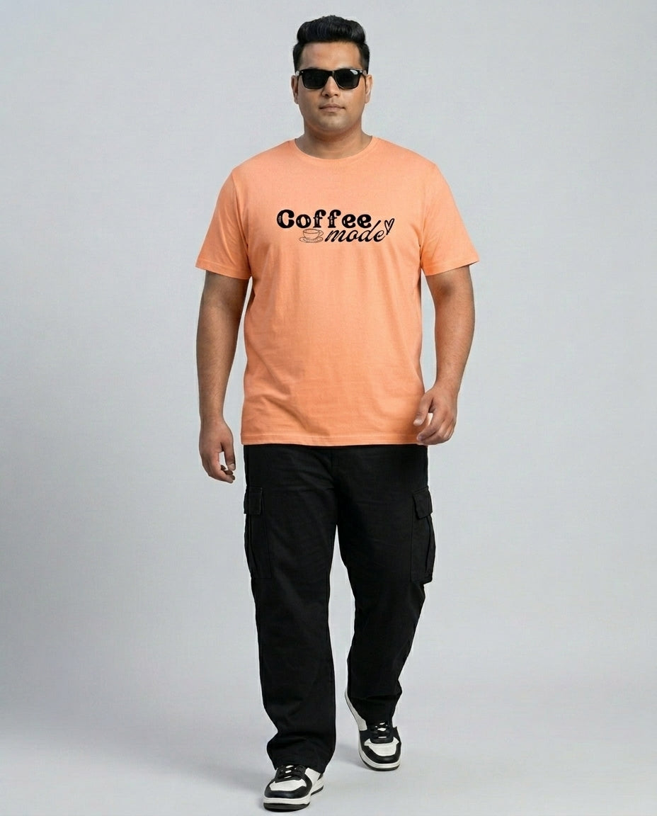 Coffee Mode Plus Size Men Premium Tee