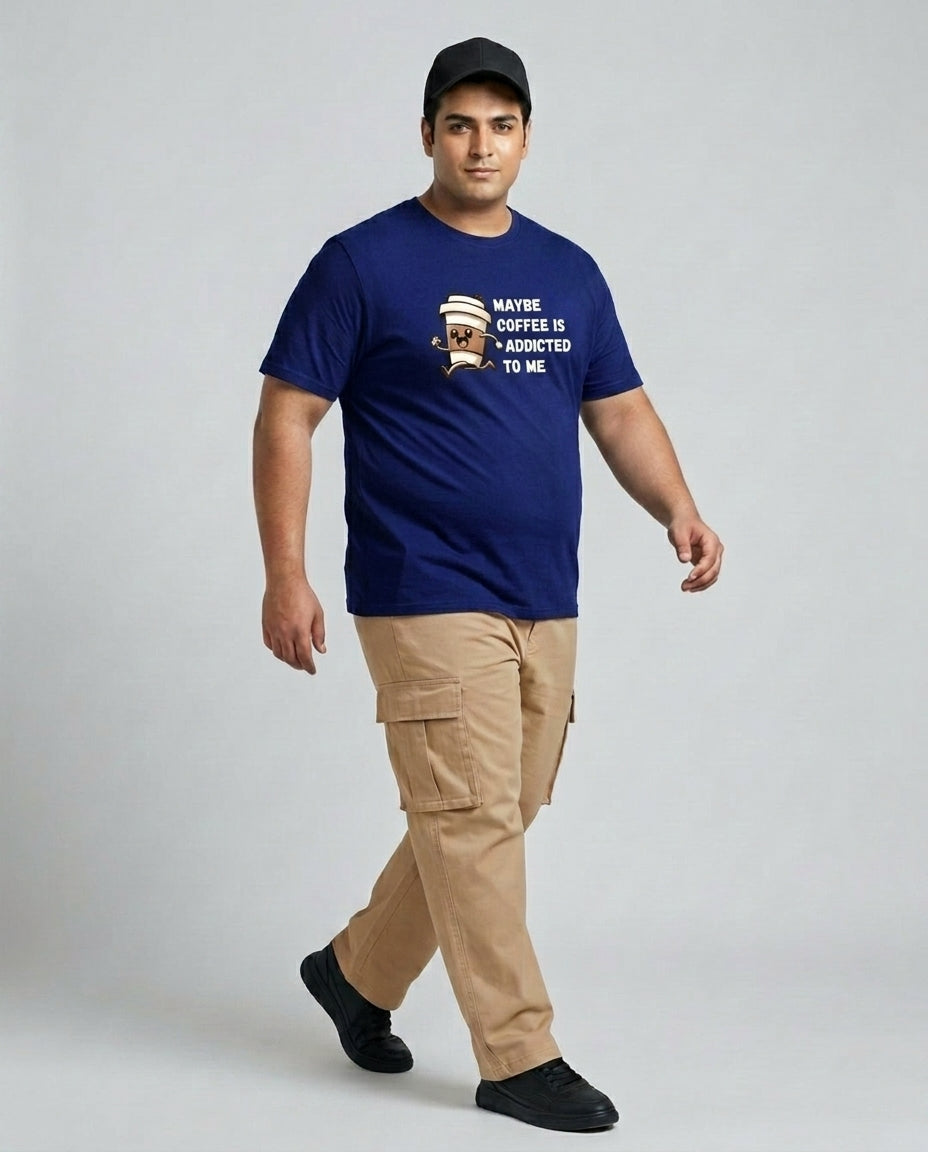 May Be Coffee Is Addicted To Me Plus Size Men Premium Tee