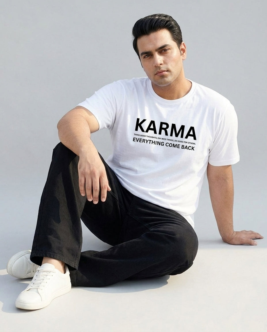 Karma Plus Size Men Premium Tee