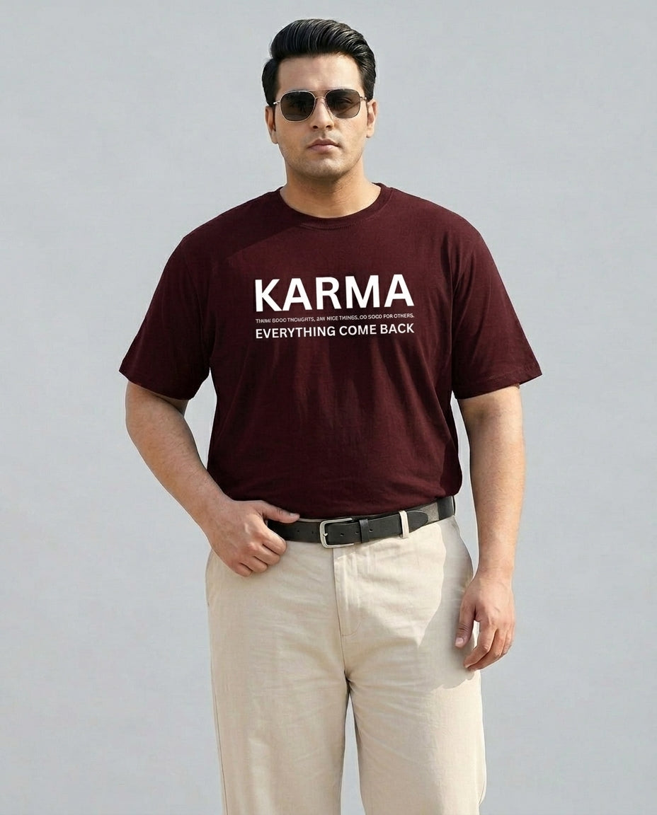 Karma Plus Size Men Premium Tee