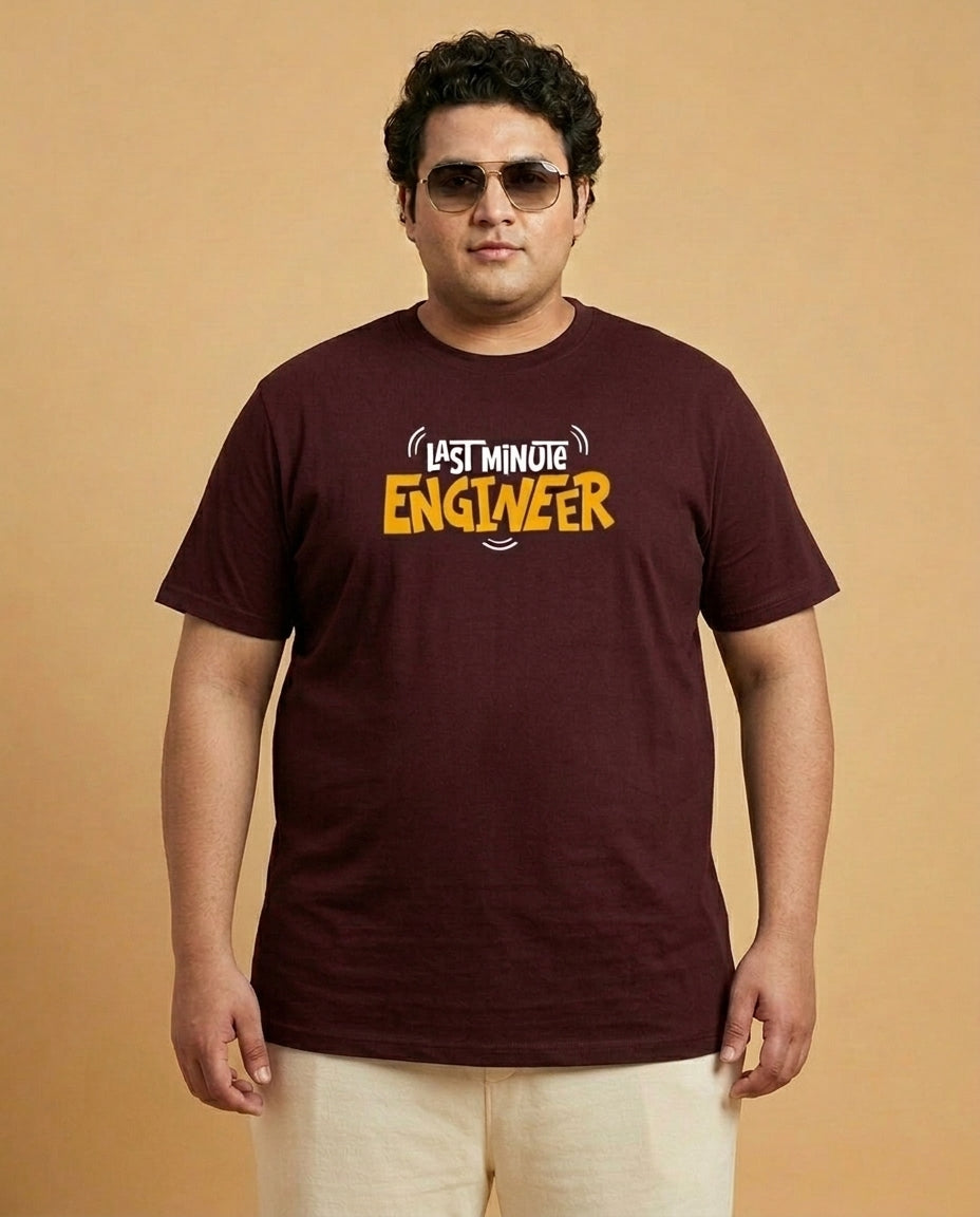 Last Minute Engineer Plus Size Men Premium Tee