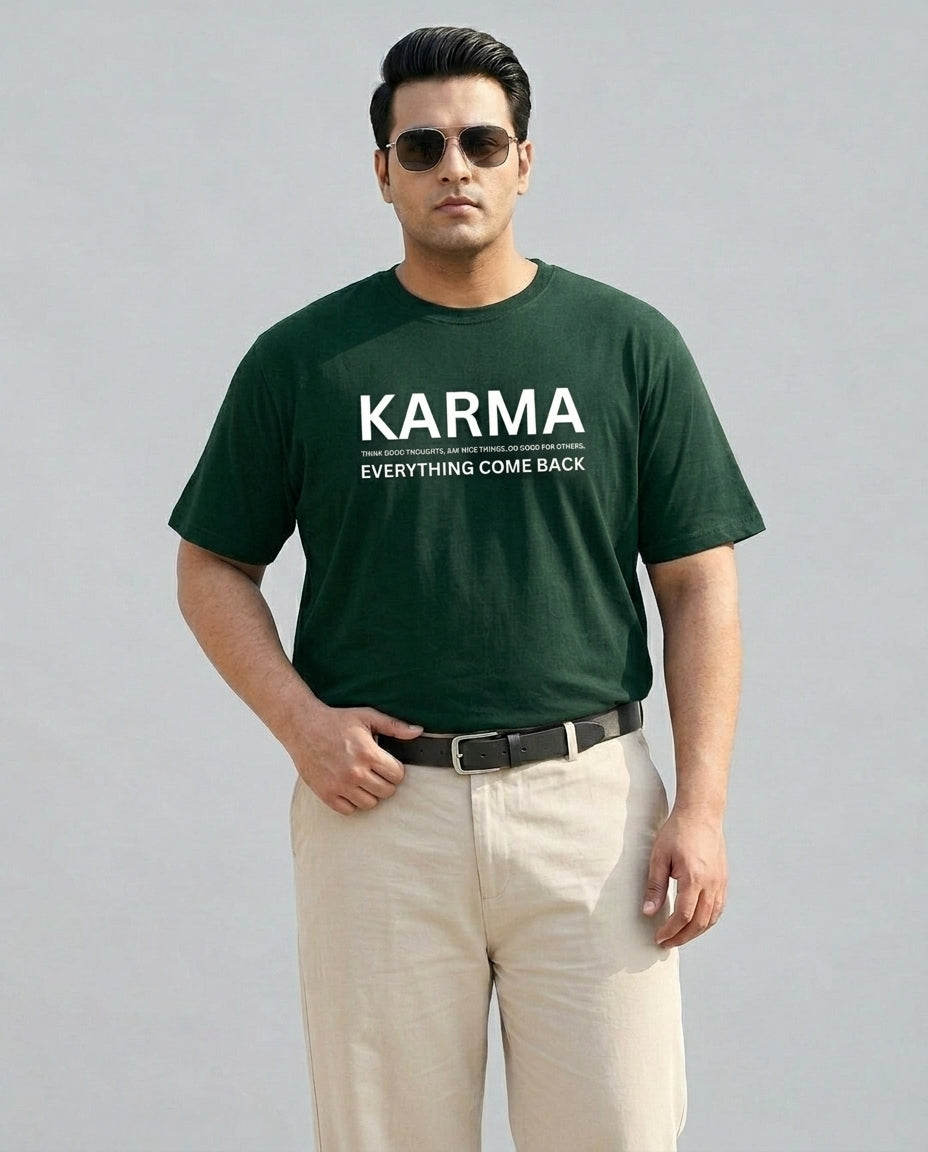Karma Plus Size Men Premium Tee