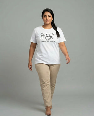 Be The Light Plus Size Women Premium Tee